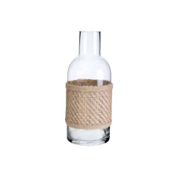 10β X 4β BOHO STYLE BURLAP WICKER BUD VASE