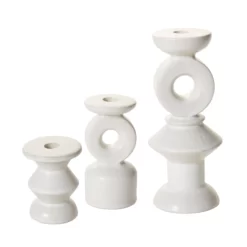 10.25”H X 4.25” WHITE CERAMIC FANTASIA CANDLEHOLDER 7 10.25”H X 4.25” WHITE CERAMIC FANTASIA CANDLEHOLDER -Home Decor Store 1025h x 425 white ceramic fantasia candleholder 3