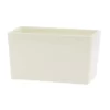 10.5”L X 6” X 5” RECTANGLE GLOSSY WHITE CERAMIC