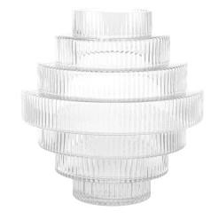 10βH X 9β NORDAL GLASS FLUTED VASE (3.5β OPENING)