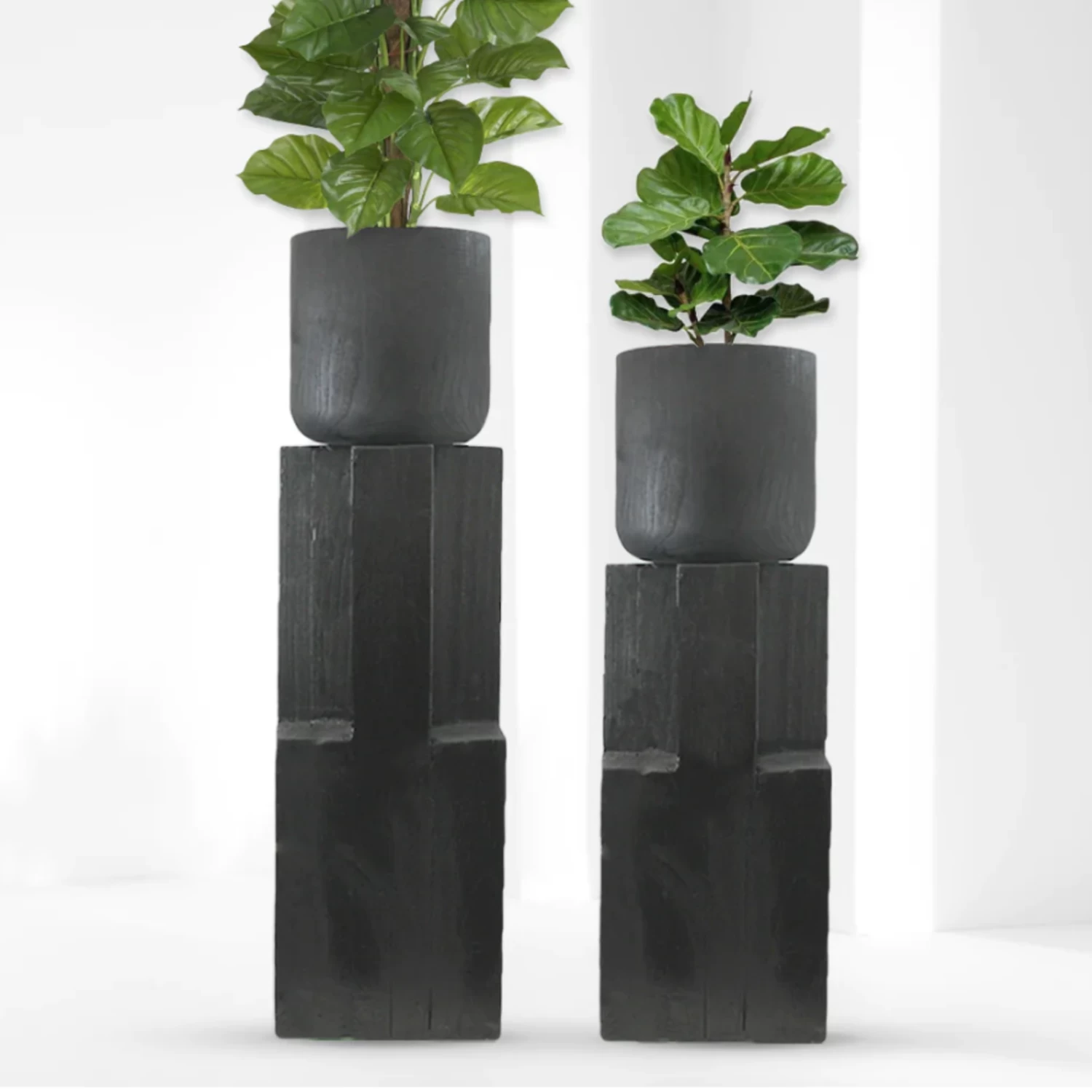 11” X 11” NATURAL WOOD POT 2 11” X 11” NATURAL WOOD POT - Image 2