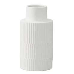 11.75”H X 6” MATTE WHITE SPECKLED SYMMETRIC COLUMN