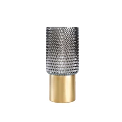 11”H X 5” AMBER STUDED GLASS