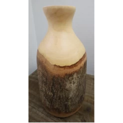 11”H X 7” WOOD VASE
