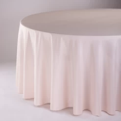 120" ROUND BLUSH TABLECLOTH