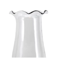 12.5"h X 7” GLASS FLUTED FLOWER VASE -Home Decor Store 125h x 7 glass fluted flower vase 2