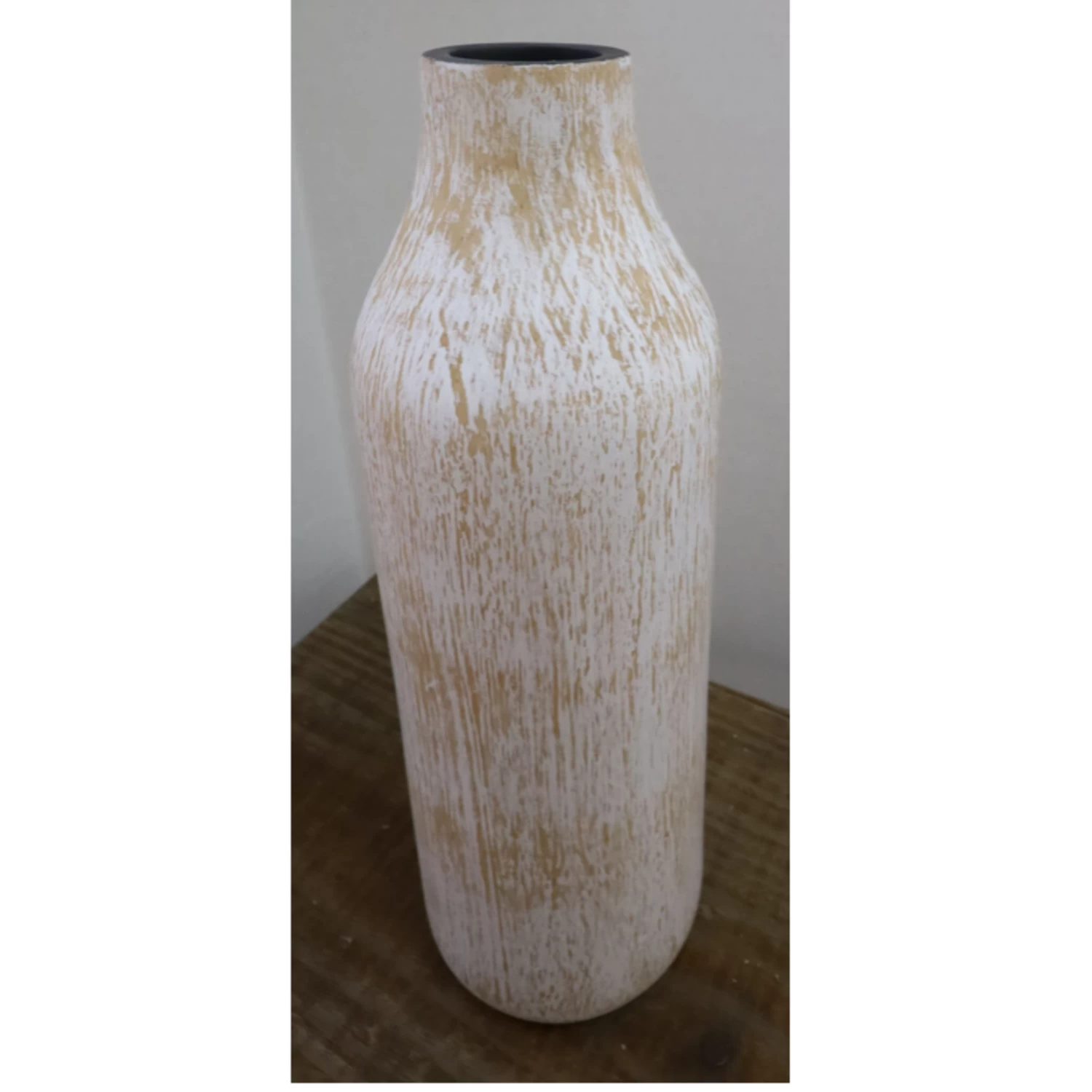 12”H X 4” WOOD VASE 1 12”H X 4” WOOD VASE