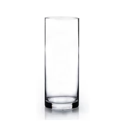 12"H X 5" CLEAR GLASS CYLINDER VASE