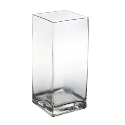 12"H X 5" X 5" CLEAR GLASS SQUARE OPENING