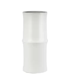 12”H X 5.5” MATTE WHITE CERAMIC BAMBOO BRANCH
