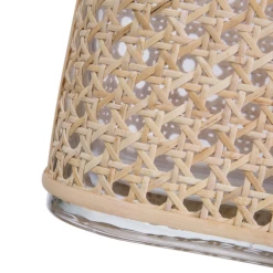 12”H X 7.5” X 3.5” BOHO GLASS WICKER CANE VASE -Home Decor Store 12h x 75 x 35 boho glass wicker cane vase 5