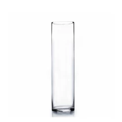 14"H X 4" CLEAR GLASS CYLINDER VASE