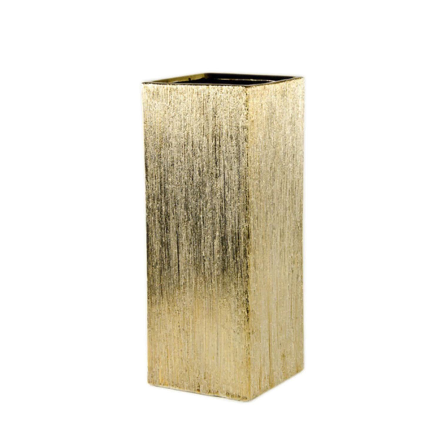 14"H X 4.5" X 4.5" GOLD ETCH CERAMIC VASE POT 1 14"H X 4.5" X 4.5" GOLD ETCH CERAMIC VASE POT