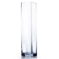 14"H X 5" X 5" SQUARE OPENING GLASS VASE