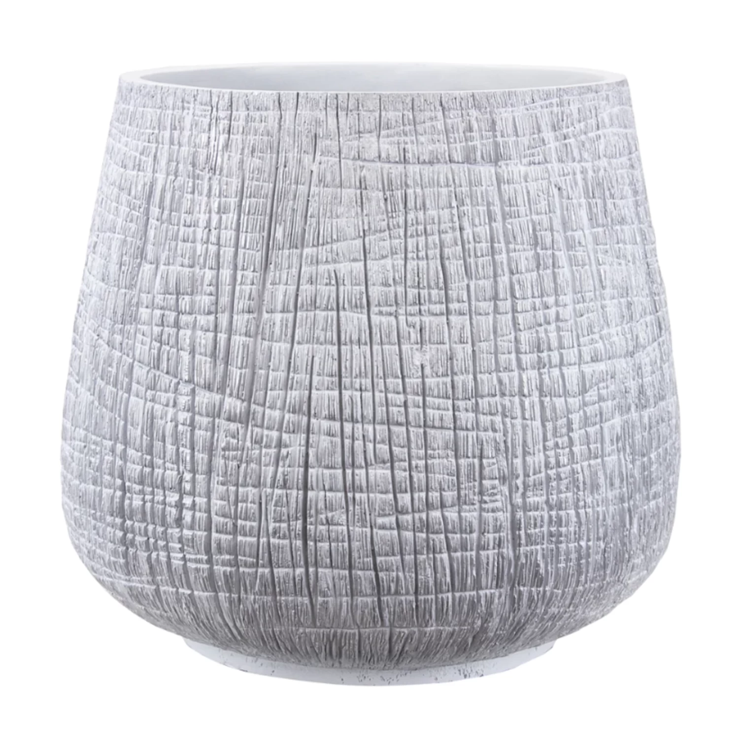 15.5”H X 16” WHITE ZEN FIBERGLASS/POLY-RESIN BOWL 2 15.5”H X 16” WHITE ZEN FIBERGLASS/POLY-RESIN BOWL - Image 2