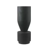 15.75”H X 5.5” BLACK WOOD POT VASE