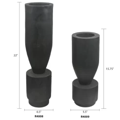 15.75”H X 5.5” BLACK WOOD POT VASE -Home Decor Store 1575h x 55 black wood pot vase 2