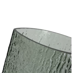 15.75”H X 8.1”L X 4.5”W SMOKY OVAL SCRATCH ETCH GLASS -Home Decor Store 1575h x 81l x 45w smoky oval scratch etch glass 3