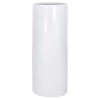 19.25”H X 6” MATTE WHITE CERAMIC TALL CYLINDER