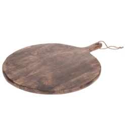 20” X 16” BROWN WOOD CHARTREUSE CHEESE BOARD