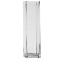 20"H X 6" X 6" CLEAR GLASS SQUARE OPEN