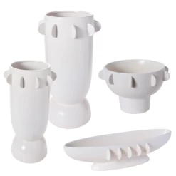 24”h X 14.5” WHITE CERAMIC RIVERIE VASE -Home Decor Store 24h x 145 white ceramic riverie vase 2