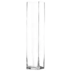 24"H X 4" X 4" CLEAR GLASS SQUARE OPEN