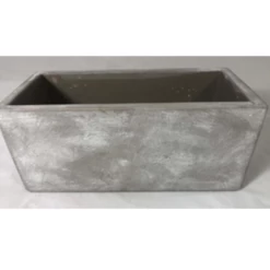 24”L X 4 ½” W X 4 ½”H WHITE WASH LOW AND LOW RECTANGLE CONCRETE