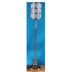 28" CRYSTAL CYLINDER CANDLE HOLDER