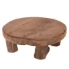 3.25” X 10” 2.75”H X 8” TABLE TEAK WOOD STAND