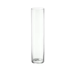 40"H X 8" CLEAR GLASS CYLINDER VASE