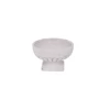 4.25”H X 7.25” WHITE WASH TERRACOTTA COMPOTE/PEDESTAL