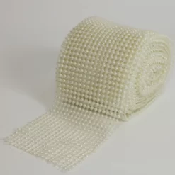 4.5’’ 4MM FLAT PEARL RIBBON 10 YDS