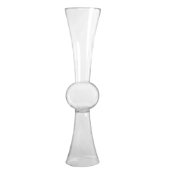 45.25”H X 10.75” EXTRA LARGE GLASS DOUBLE/REVERSIBLE TRUMPET VASE