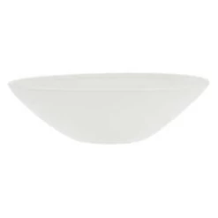 4.5"h X 15"L BOAT SHAPE GLOSSY WHITE CERMIC PLANTER