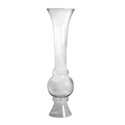 49.25”H X 11.5” EXTRA LARGE GLASS DOUBLE/REVERSIBLE TRUMPET VASE