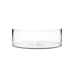 4"H X 12"D CLEAR GLASS LOW CYLINDER/DISH