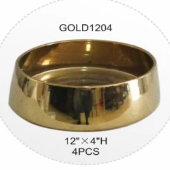 4”H X 12”D LOW GOLD CYLINDER