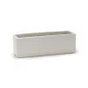 4"H X 14" X 4" MATTE WHITE LOW RECTANGLE CERAMIC