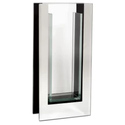 5" X 2" X 10" MIRROR GLASS VASE