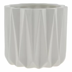 5.5” X 5.5” ROUND VERTICAL DESIGNS CERAMIC POT