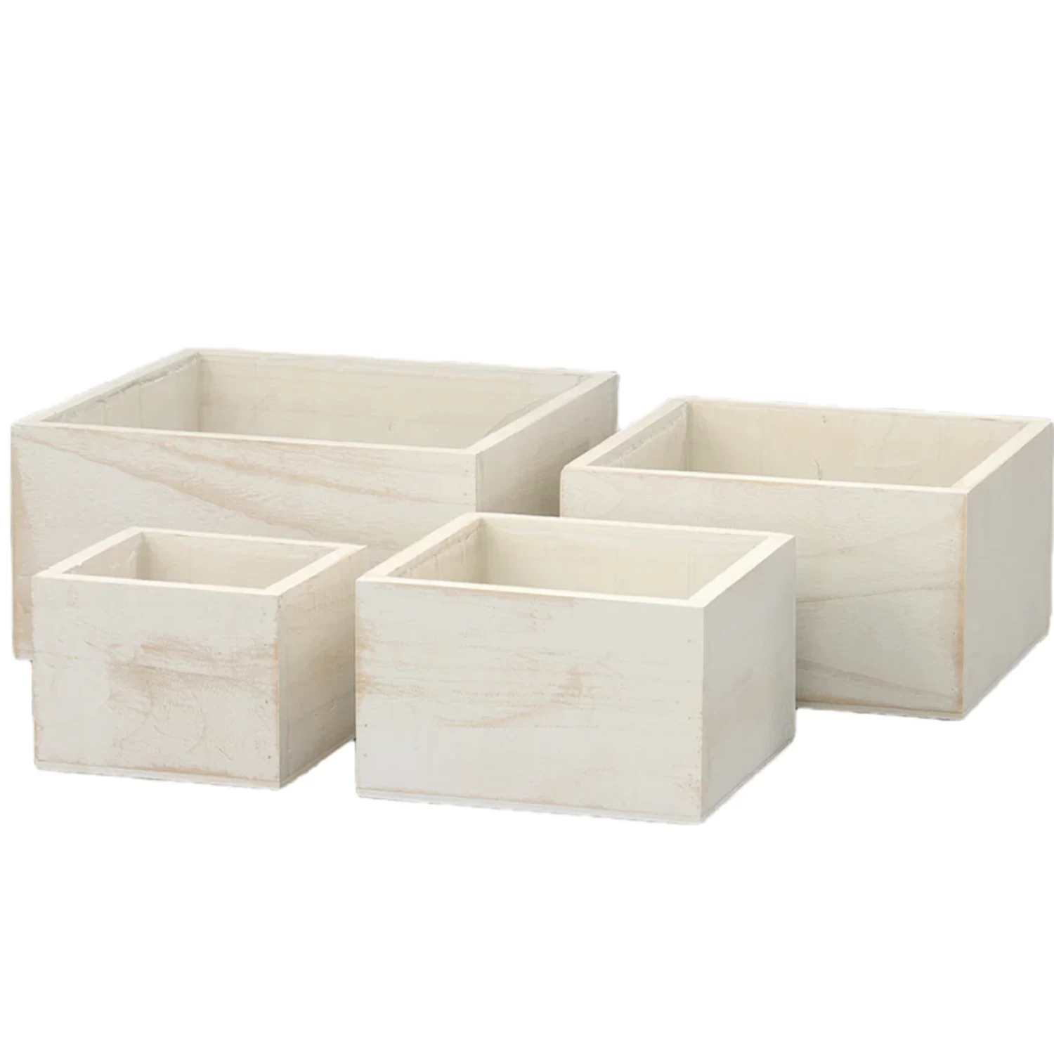 5.5”H X 10” X 10” LARGE WHITE WASH WOOD LOW SQUARE 1 5.5”H X 10” X 10” LARGE WHITE WASH WOOD LOW SQUARE
