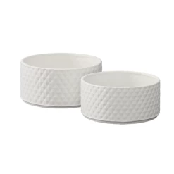 5.5”H X 11.5” SMALL MATTE WHITE LOW CERAMIC CYLINDER GEOMETRIC