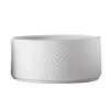 5.5"H X 11.5” SMALL WHITE LOW CYLINDER DIAMOND PATTERN