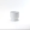 5.75”H X 6” WHITE CERAMIC MODERN COMPOTE PEDESTAL BOWL