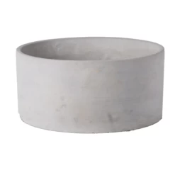 5”H X 10” Cement Round Pot With Fading Abstract Design Body