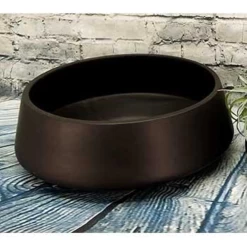 5"H X 12” LOW ROUND TAPERED CYLINDER MATTE BLACK -WARE PLANTER