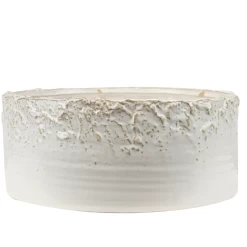 5”H X 12.5” ASPEN WHITE CERAMIC PLANTERS