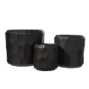 6” X 6” MEDIUM BLACK CERAMIC CYLINDER IRREGULAR PATTERN