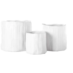 6” X 6” MEDIUM WHITE CERAMIC CYLINDER IREG LIP WITH SEAMLESS COLUMN